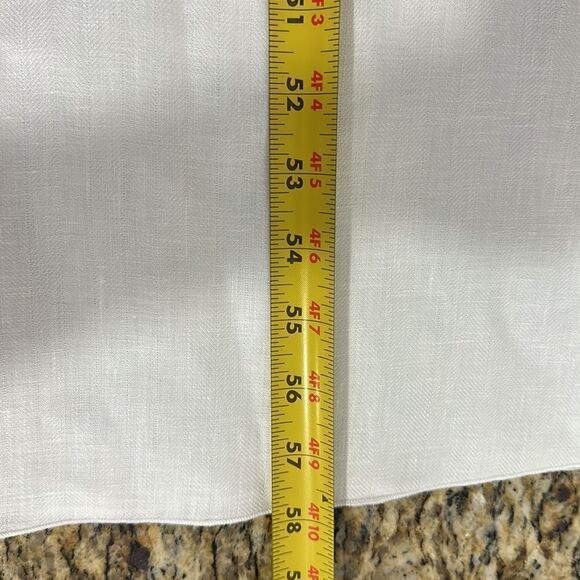 100% Capri Italian Pure Linen White Sleeveless Ruffle Trimmed Maxi Dress Size XS - Picture 10 of 11